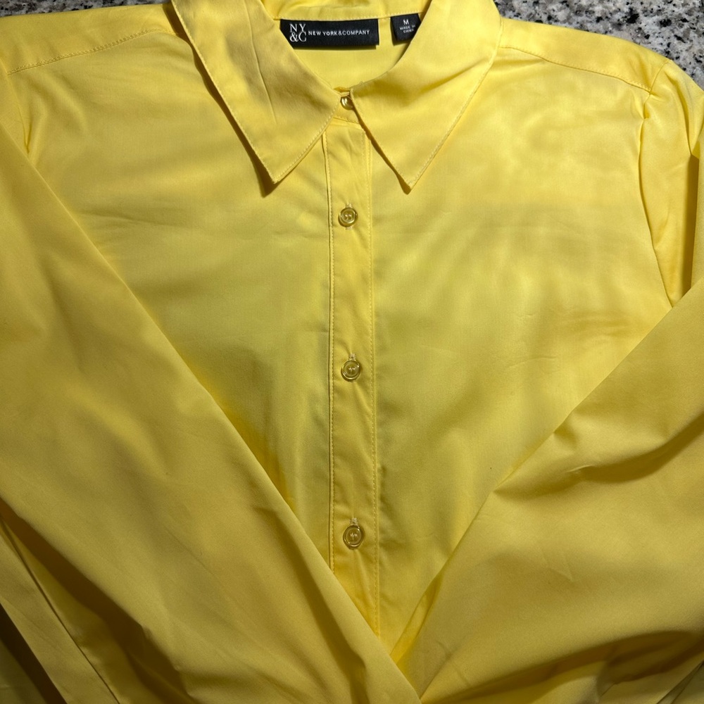 New York & Company Sunny Yellow Blouse